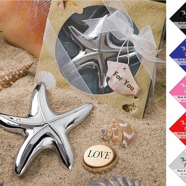 Starfish Bottle Openers, Beach Wedding Favors, Beer Bottle Openers, Wedding Reception Party Favors, Starfish Bottle Openers