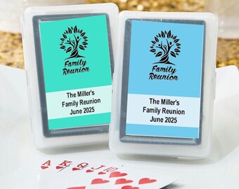 24+ Personalized Family Reunion Favors, Full Deck Of Playing Cards with Custom Stickers, Family Reunion Party Favors & Gift Ideas