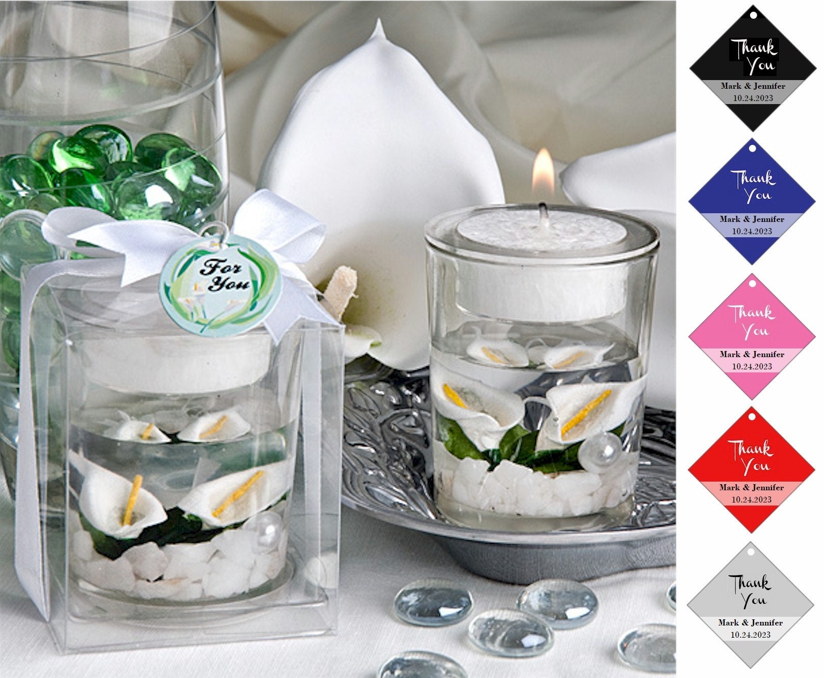 MTLEE 24 Sets Beach Themed Candle Favor Seashell Gel Tealight Holder  Tealight Candle Holders with Gel Wax Beach Candle Wedding Favor Sea Themed  Glass