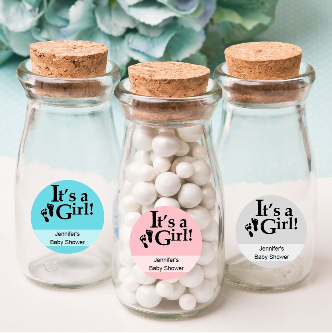 Milk Bottles Candy Jars Baby Shower Favors Personalized Etsy