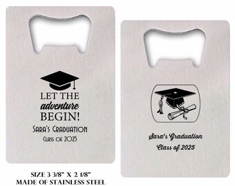 24+ Personalized Graduation Party Gifts, Custom Credit Card Bottle Openers, Gift Ideas, Beer Bottle Openers, Graduation Party Favors