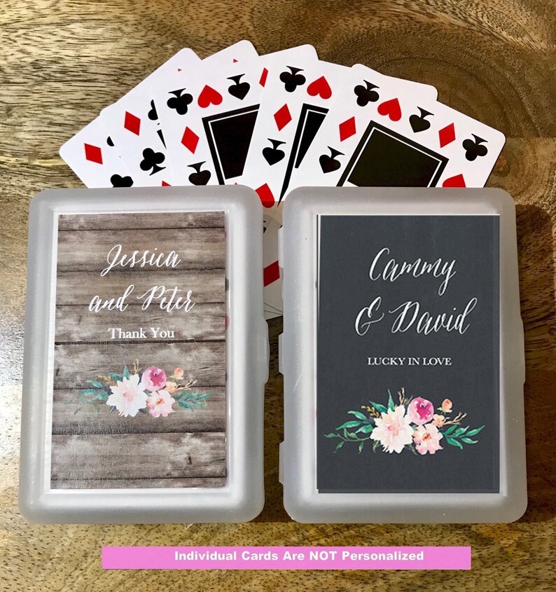 25 Personalized Playing Card Sets Wedding Playing Cards Etsy