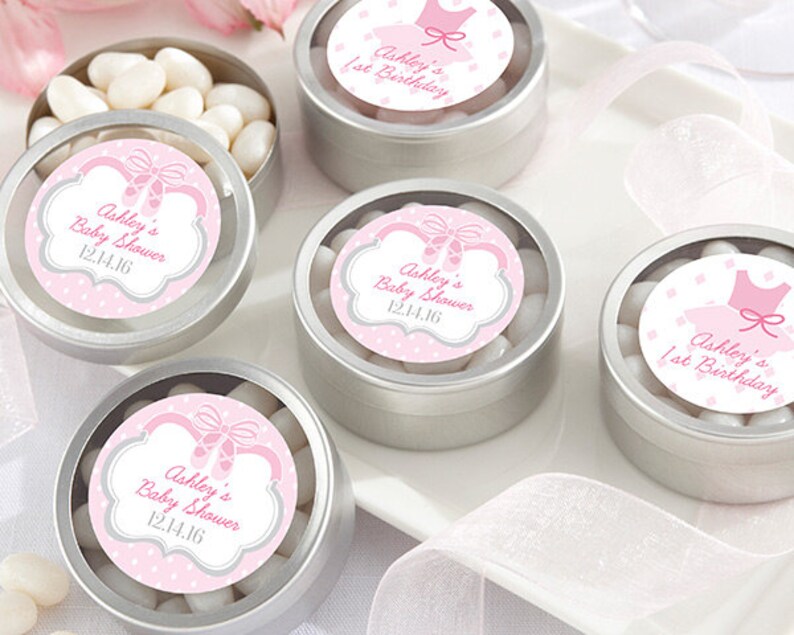 24 Baby Shower Mint Tin Favors Candy Tins Tutu Cute Baby Etsy