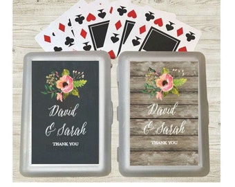 12+ Personalized Playing Card Sets - Wedding Playing Cards - Deck of Cards - Playing Card Party Favors