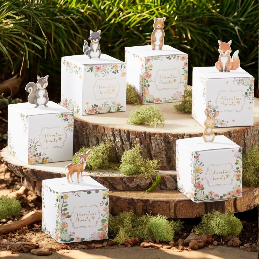 Woodland Baby Shower Party Favor Box (set of 24): Includes 6 Different ...