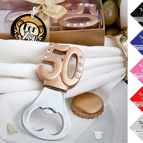 Bottle Opener Birthday Party Favors 50th Birthday Milstone Etsy