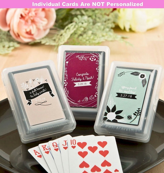 40 Decks Of Playing Cards Wedding Favors With Personalized Etsy