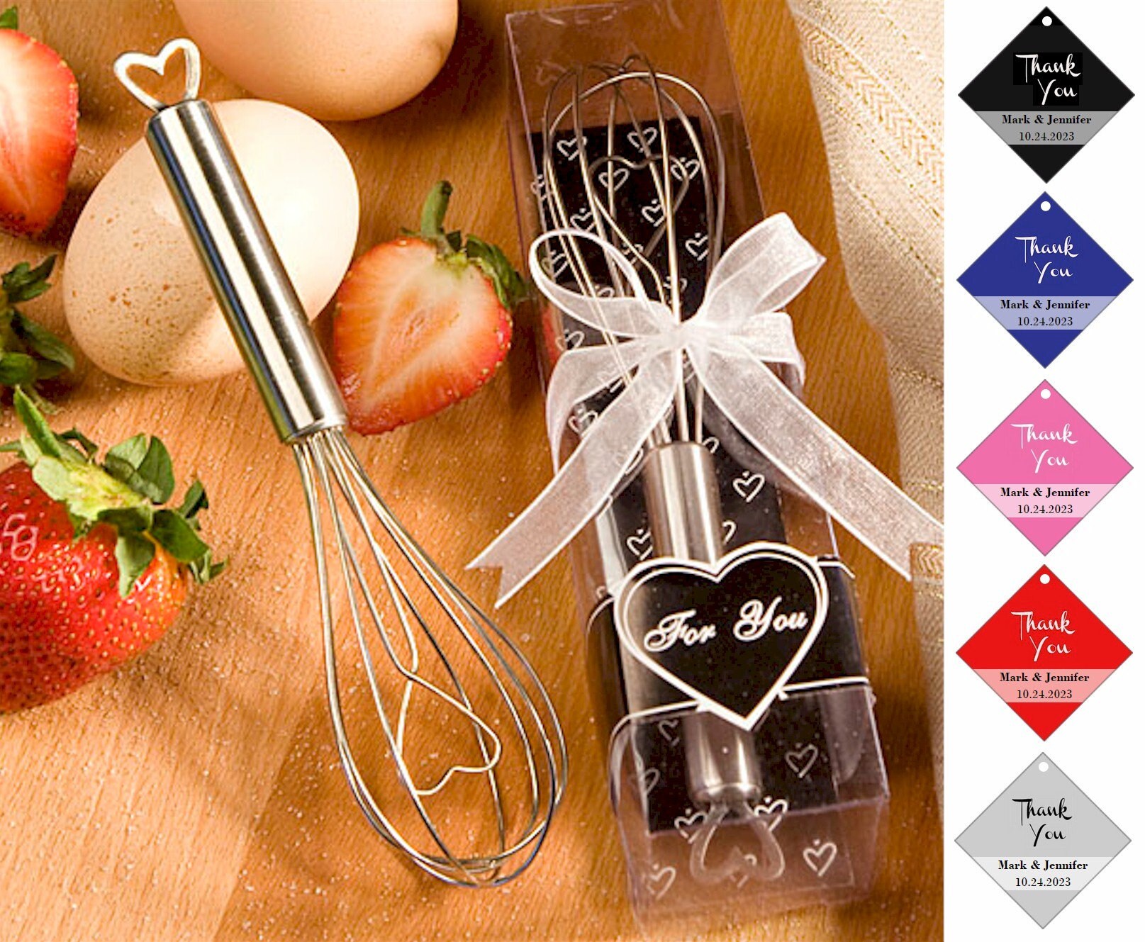 Wholesale Wedding Favors, Party Favors, by Event Blossom Heart Shaped  Handle Whisks