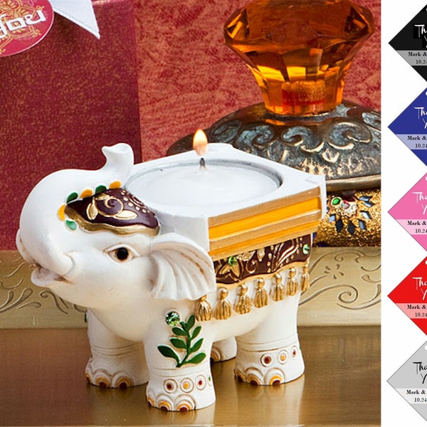 Lucky Elephant Tea Light Holder, Elephant Candle Favor, Wedding Party  Favors, Elephant Candle Holder