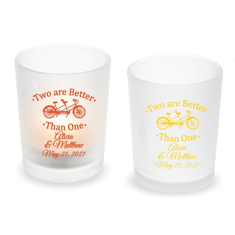 CustomTealigh Holders 24+Votive Candle Holder Wedding Favors Two Are Better Than One Wedding Decor PWRSW48ZA Glass Candle Holder