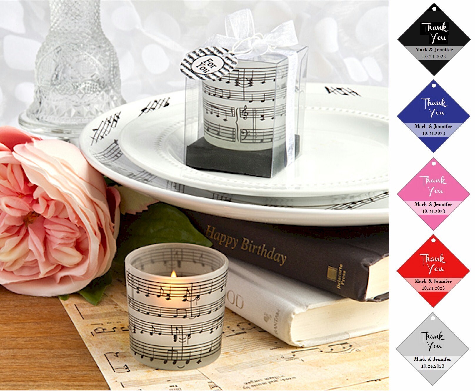 Musical Notes Tealight Holder Music Lovers Party Favors and Etsy