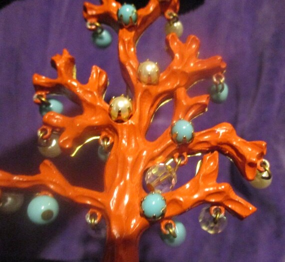 The Mermaid's Coral Branch Christmas Tree Brooch … - image 7