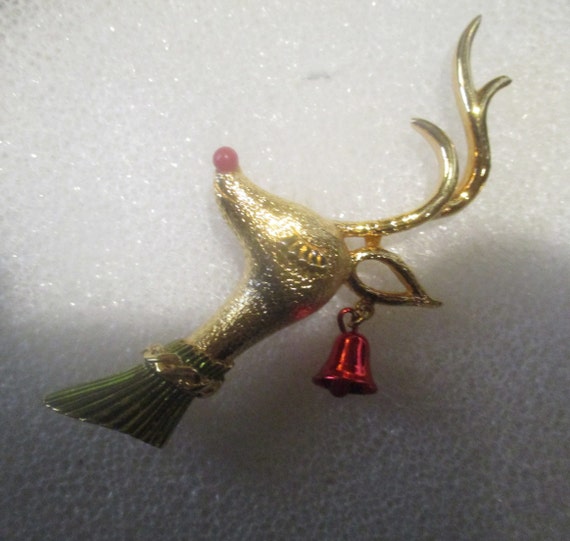 Affectionate MYLU Rudolph Reindeer Pin Giving Chr… - image 5