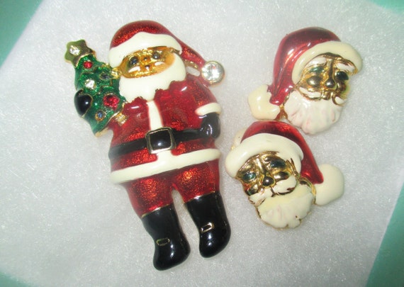 Christopher Radko Happy Santa Christmas Tree Pin … - image 1