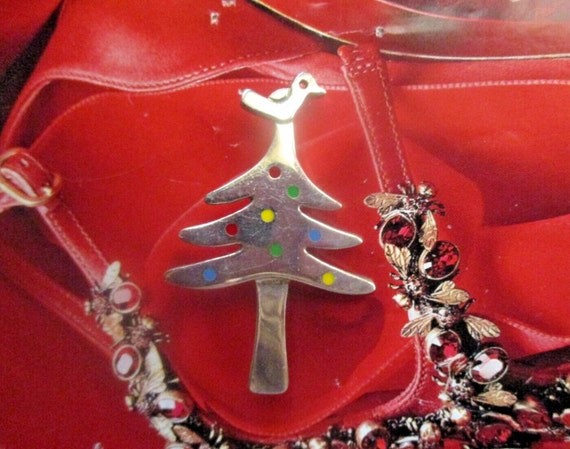 A Birdie Told Me Sterling A & J Christmas Tree Pi… - image 1