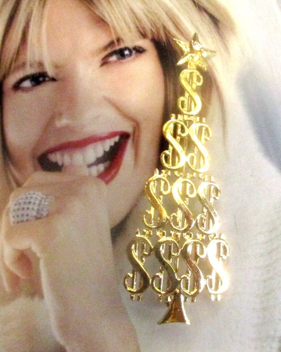 She's in the MONEY Rare Dollar Sign Christmas Tre… - image 1