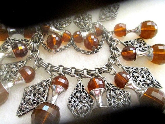 Napier Medieval Renaissance Charm Bracelet Earrin… - image 3