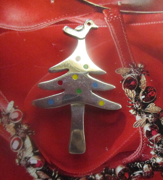 A Birdie Told Me Sterling A & J Christmas Tree Pi… - image 3