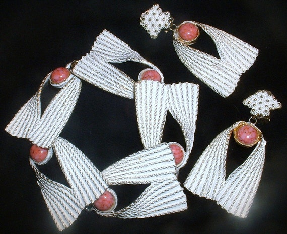 Frederick MOSELL Art Deco Wide Enamel Bracelet 2.… - image 1