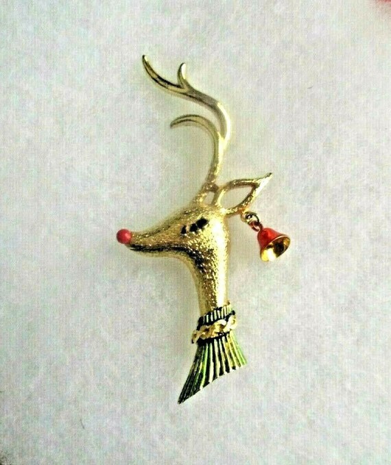 Affectionate MYLU Rudolph Reindeer Pin Giving Chri