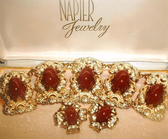 Beautiful Rare 1964 Napier Art Nouveau Earrings L… - image 7