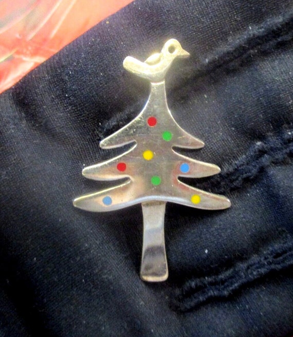 A Birdie Told Me Sterling A & J Christmas Tree Pi… - image 4