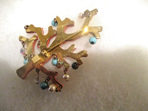 The Mermaid's Coral Branch Christmas Tree Brooch … - image 9