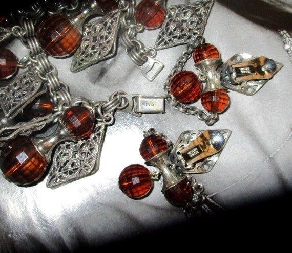 Napier Medieval Renaissance Charm Bracelet Earrin… - image 10