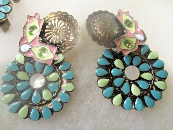 ZOE COSTE 3" MaRDI GrAS Earring + Ring Masked Owl… - image 4