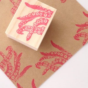 Octopus tentacles, Unique rubber stamp, Summer decoration