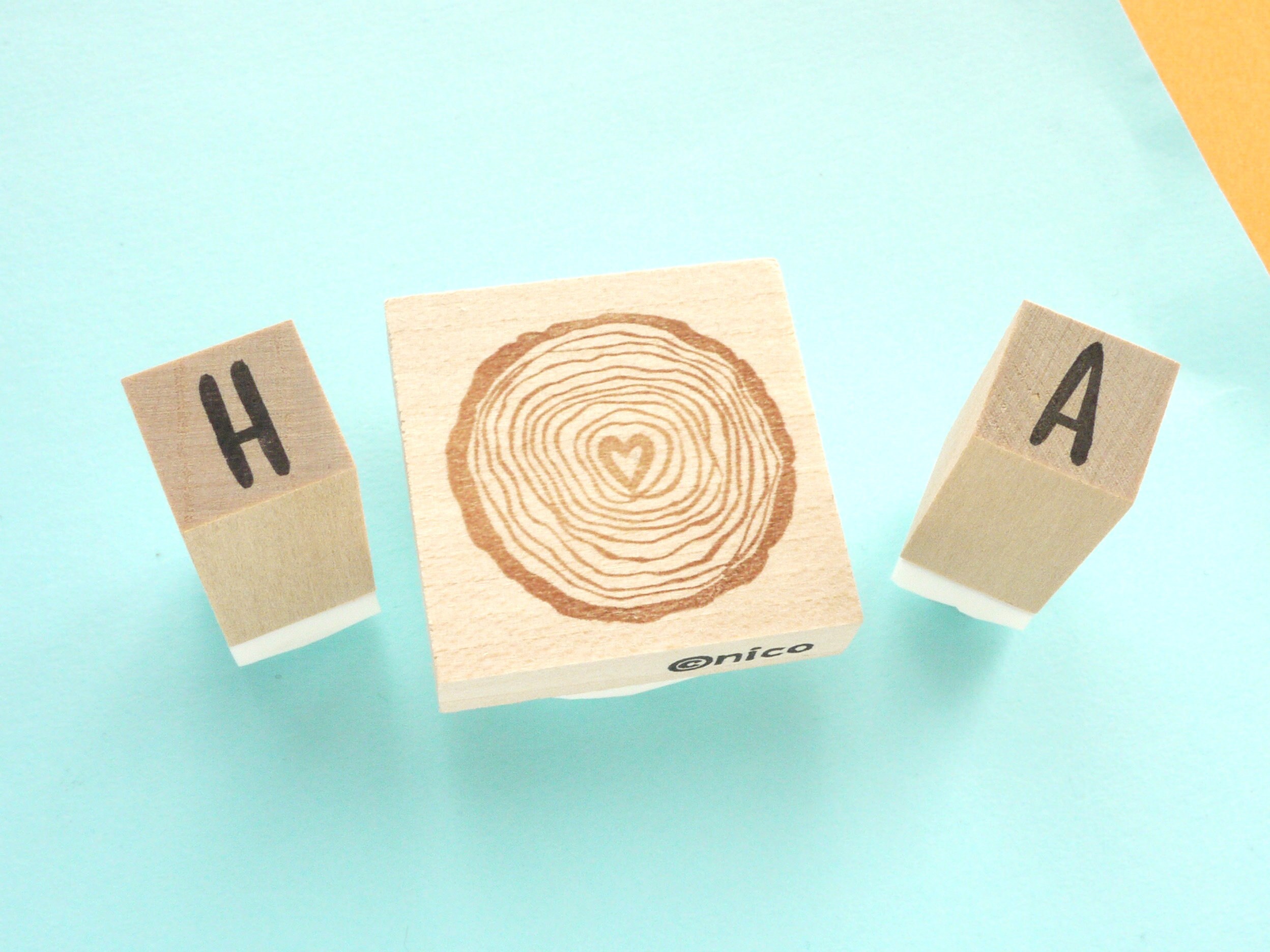 Tree Ring stamp Initial Stamp DIY Wedding Invitation
