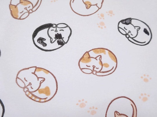 Cat rubber stamp saying hello!, Cat lover rubber stamp, Japanese rubbe –  Japanese Rubber Stamps