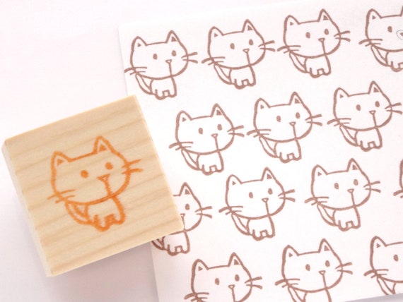 Cat hobonichi mini stamps, Japanese rubber stamps, Hobonichi
