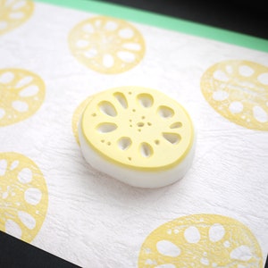 Lotus root stamp, Vegetable stationery