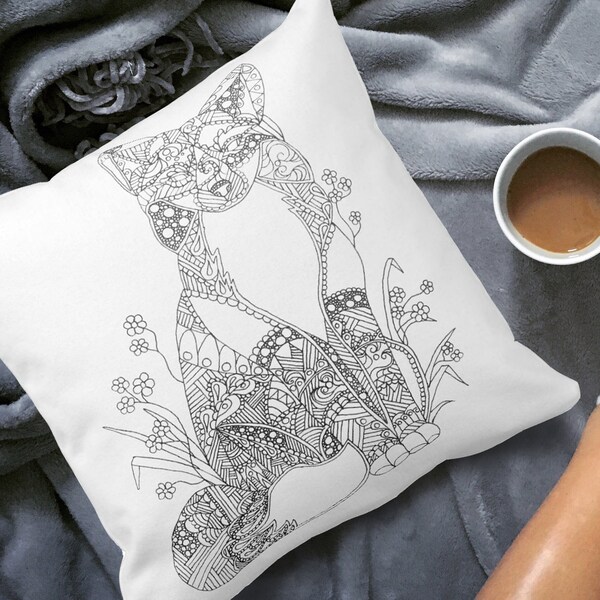 Coloring Pillowcase Etsy