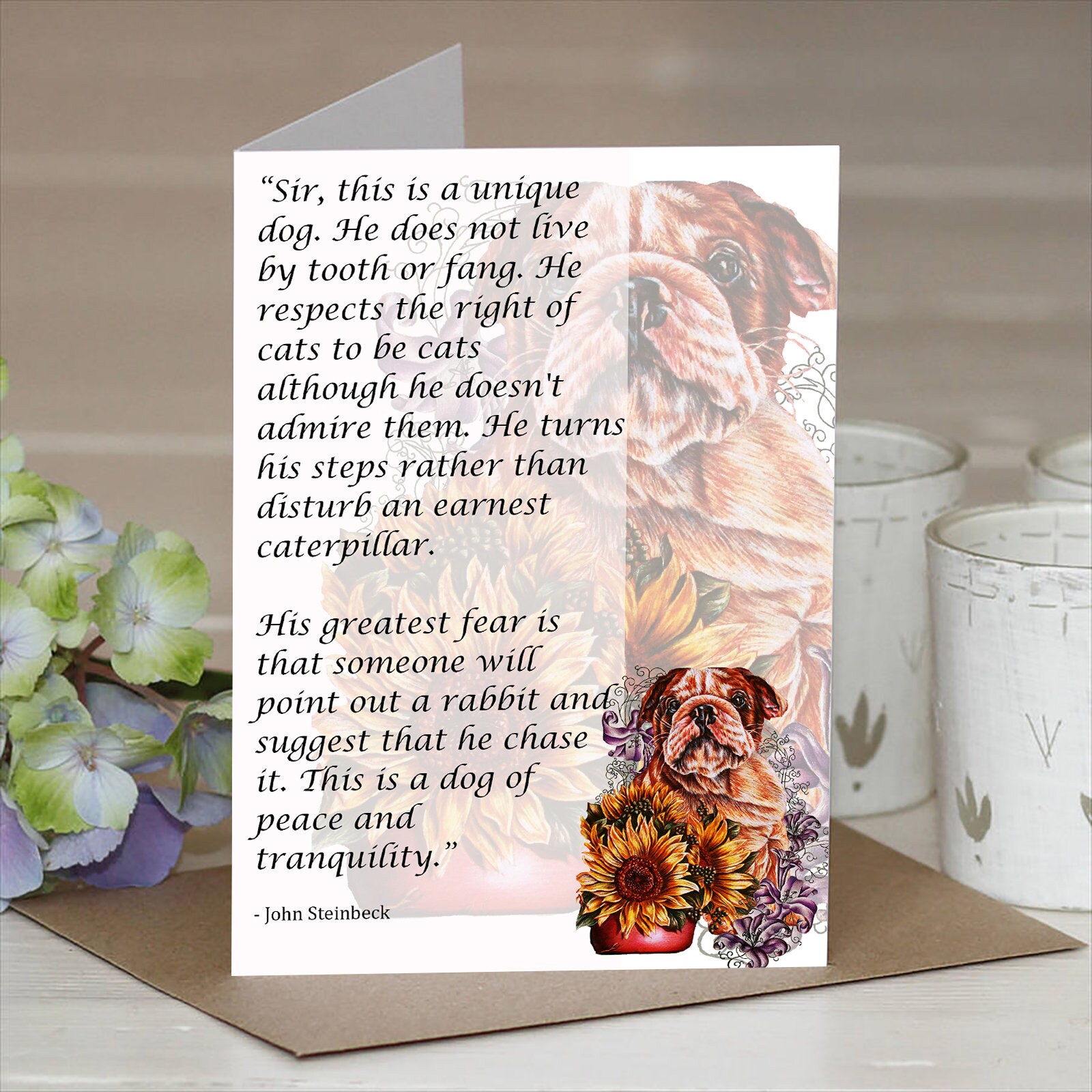 Printable Blank Dog Greeting Card Dog Lover Cards Dog Mom | Etsy
