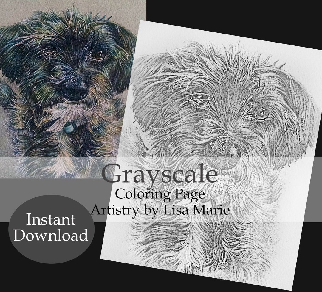 Adult Coloring Page Dog Coloring Pages Instant Download - Etsy