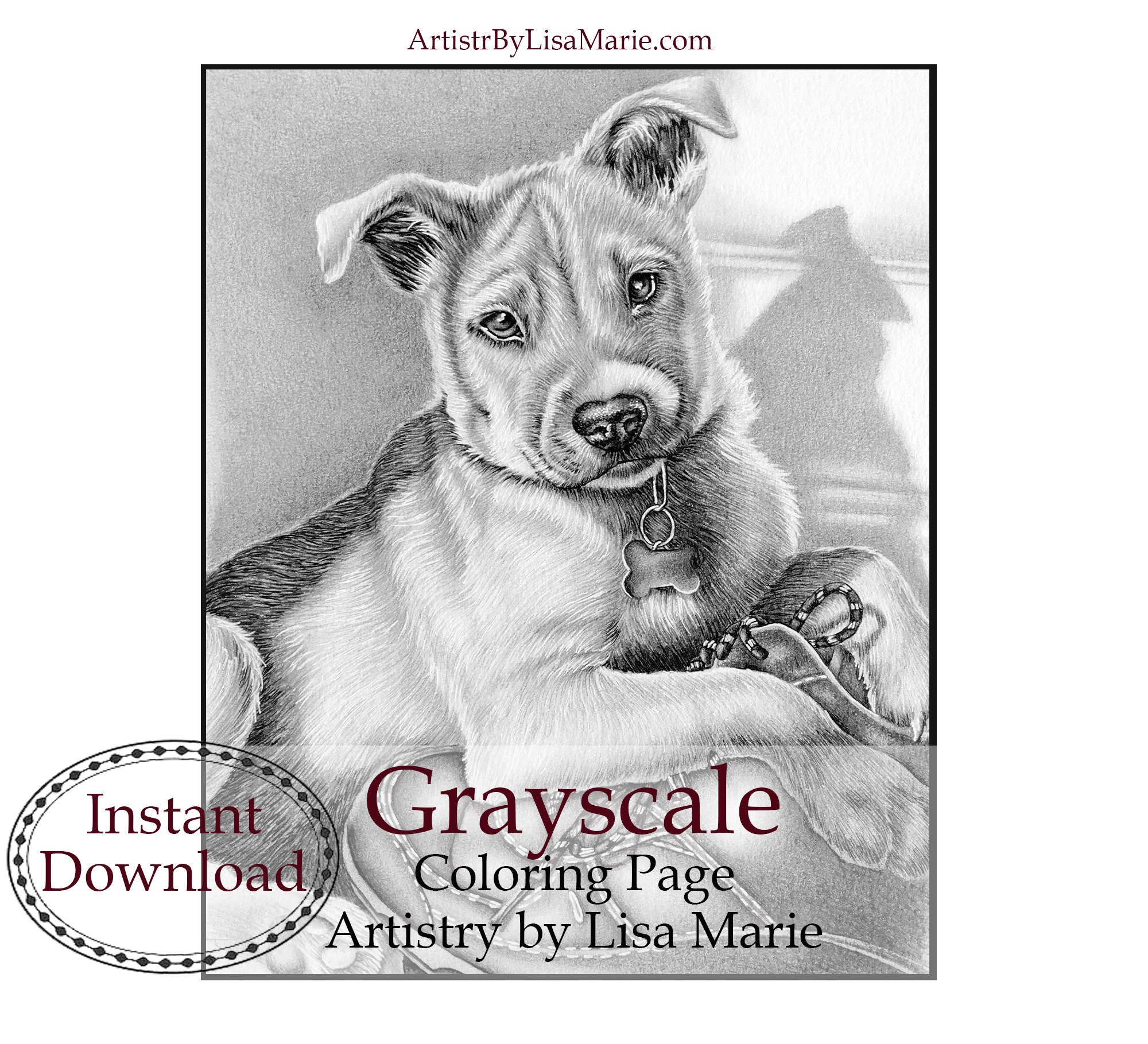 Trace & Color Books: Dog Breeds ~Digital Download~-2762