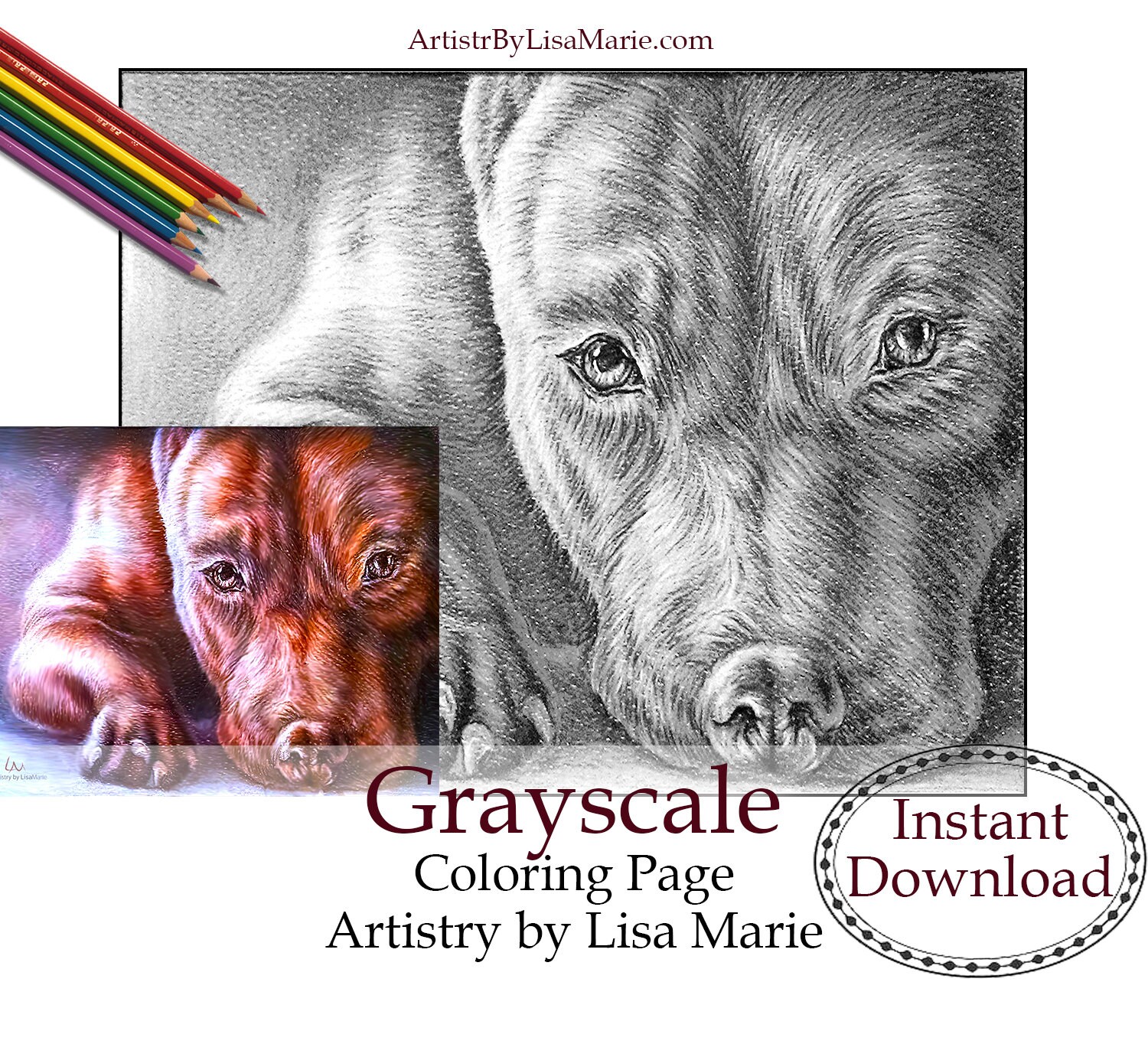 Printable Art Grayscale Coloring Printable Instant Download | Etsy