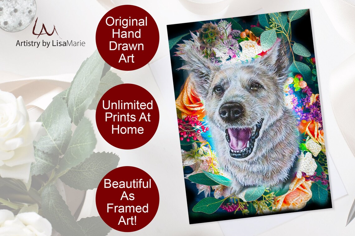 Printable Dog Card Diy Card Printable Blank Cards Digital - Etsy