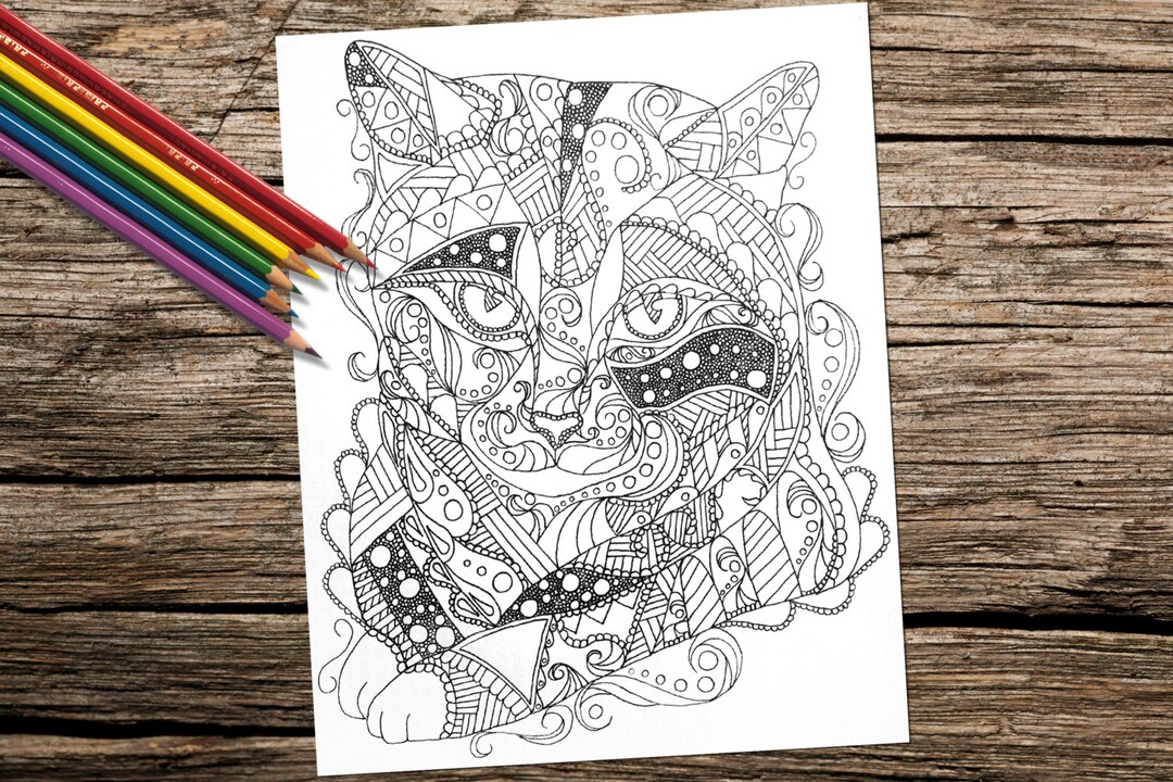 Craft Paper Printable Coloring Pages Adult Coloring Pages - Etsy