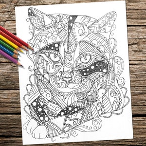 Craft Paper Printable Coloring Pages Adult Coloring Pages - Etsy