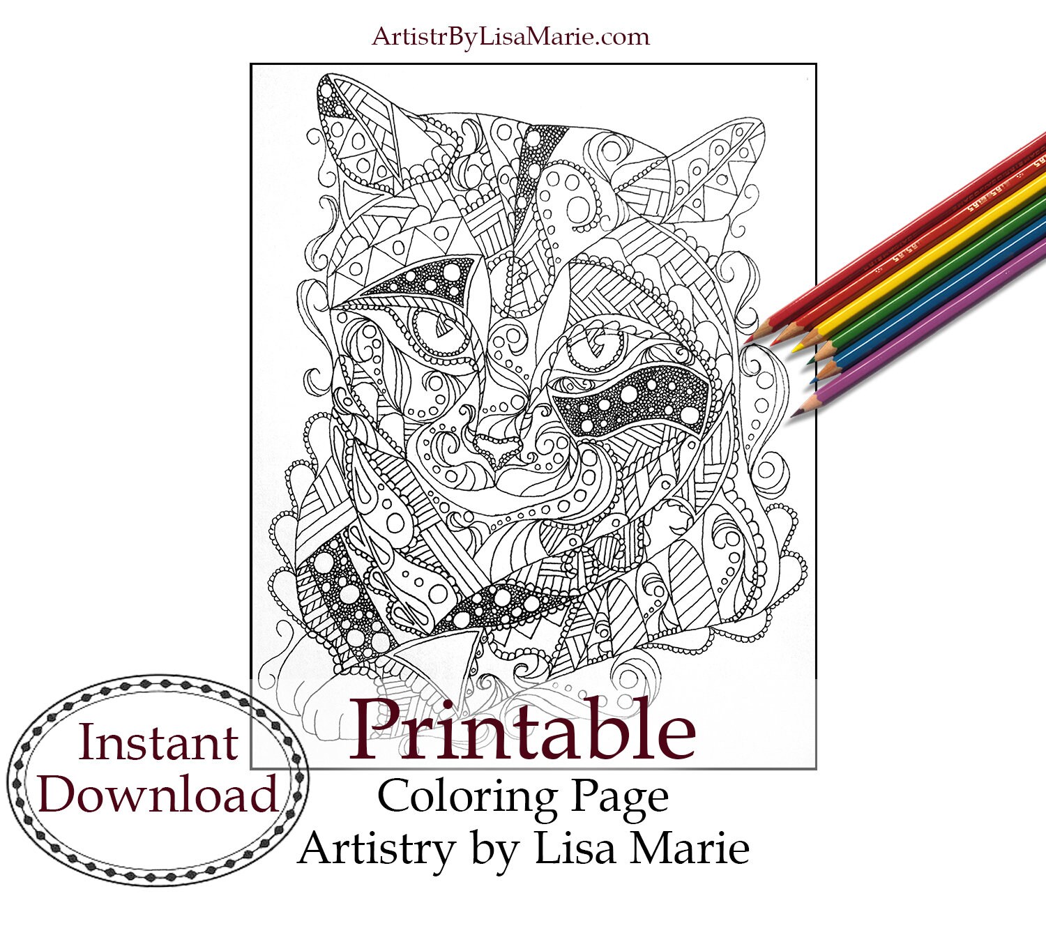 62 Collection Mandala Coloring Pages Cat  Latest HD