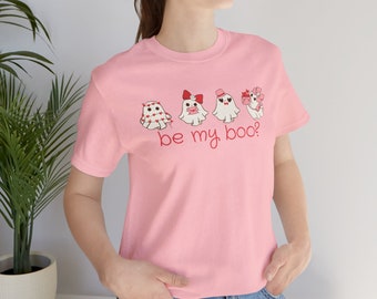 Be My Boo? Valentine Boo Ghost T Shirt, Valentine's Day Cute Top, V Day Teacher Shirt