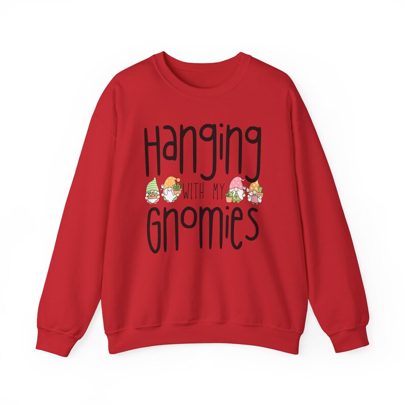 Hanging With My Gnomies Sweater, Spring Sweatshirt, Gnome Shirt, Garden Gnome Gift, Mother's Day Present image 8