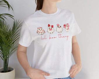 Lil' Boo Thang Valentine Ghost T Shirt, Valentine's Day Cute Top, V Day Teacher Shirt