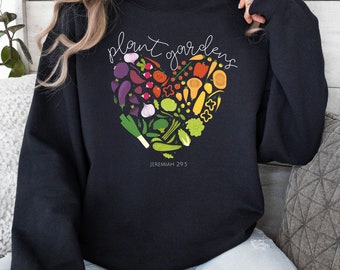 Plant Gardens Crewneck Sweatshirt, Garden Scripture Sweater, Fall Planting Hoodie, Gift For Gardener, Farmer Gift, Plant Mom, Mother's Day