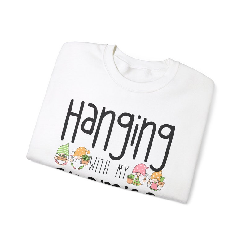 Hanging With My Gnomies Sweater, Spring Sweatshirt, Gnome Shirt, Garden Gnome Gift, Mother's Day Present image 4