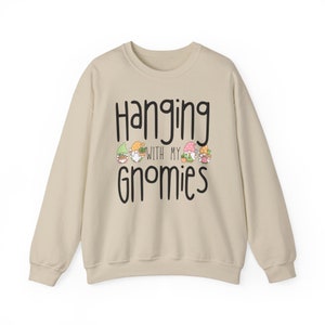 Hanging With My Gnomies Sweater, Spring Sweatshirt, Gnome Shirt, Garden Gnome Gift, Mother's Day Present image 9