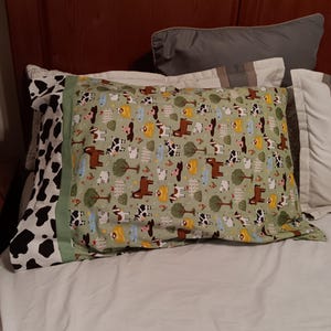 Pillow Case Farm animal print